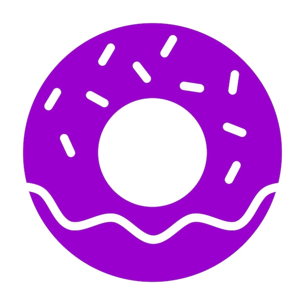 Diseño vectorial de estilo de icono de rosquilla