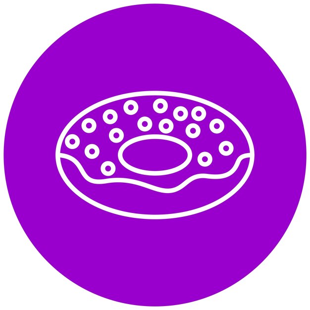 Diseño vectorial de estilo de icono de rosquilla