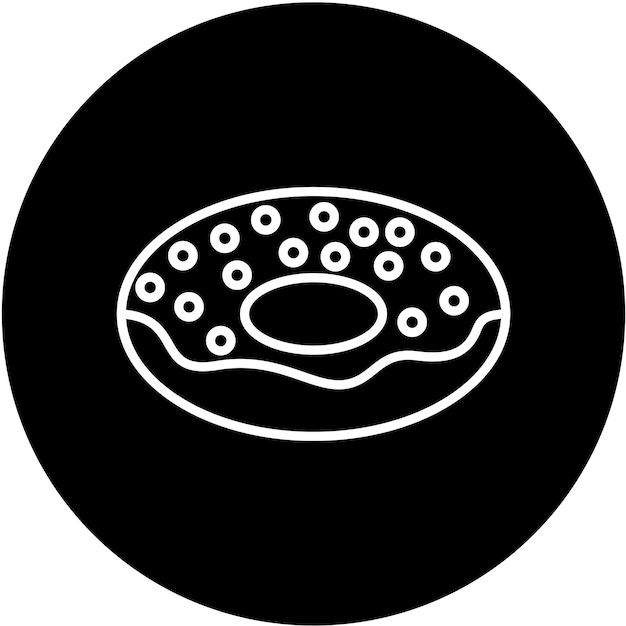 Diseño vectorial de estilo de icono de rosquilla