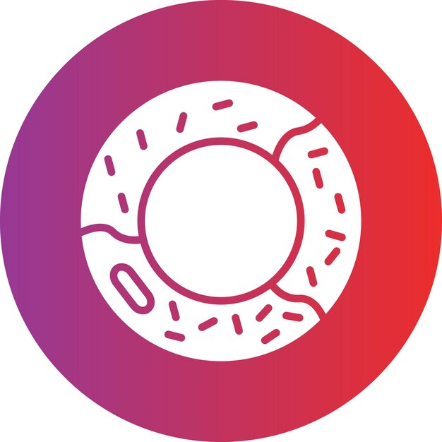 Diseño vectorial de estilo de icono de rosquillas