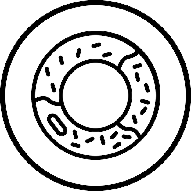 Diseño vectorial de estilo de icono de rosquillas