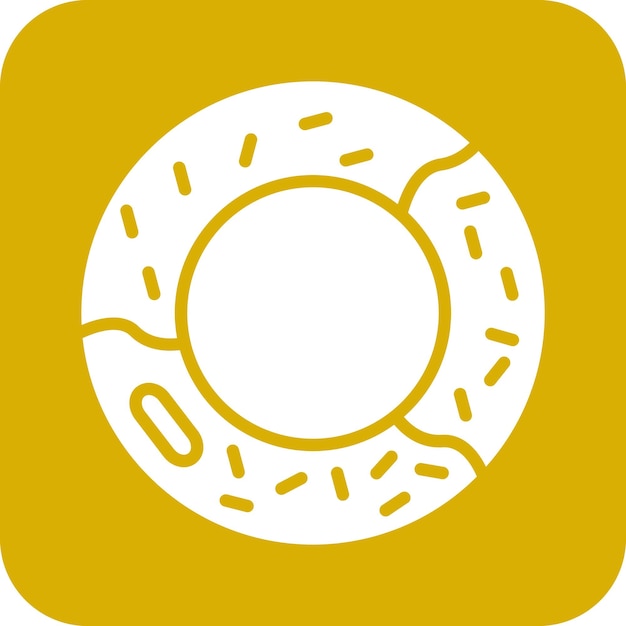 Diseño vectorial de estilo de icono de rosquillas