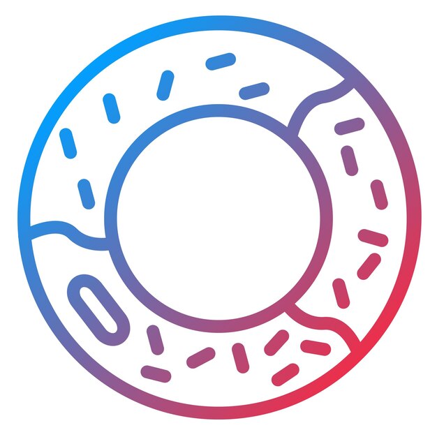 Diseño vectorial de estilo de icono de rosquillas