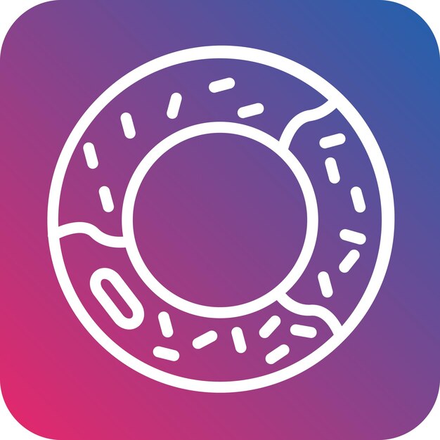 Diseño vectorial de estilo de icono de rosquillas
