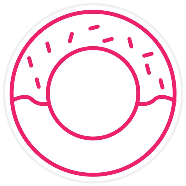Diseño vectorial de estilo de icono de rosquillas