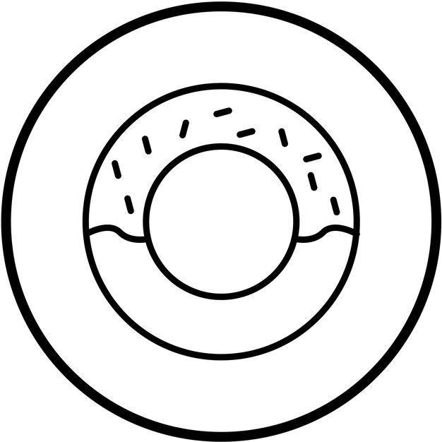 Diseño vectorial de estilo de icono de rosquillas