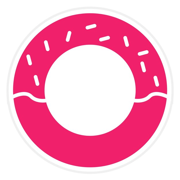 Diseño vectorial de estilo de icono de rosquillas