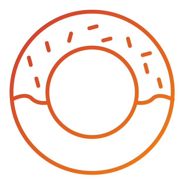 Diseño vectorial de estilo de icono de rosquillas
