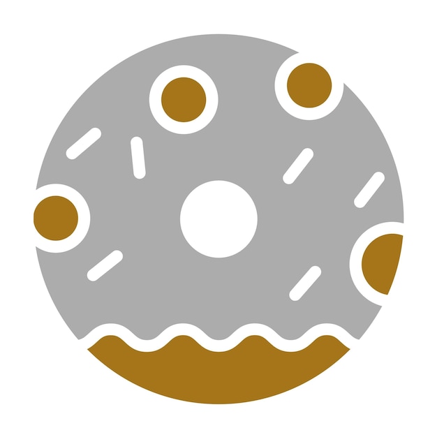 Diseño vectorial de estilo de icono de rosquillas