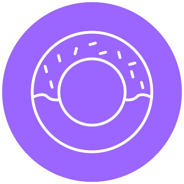 Diseño vectorial de estilo de icono de rosquillas