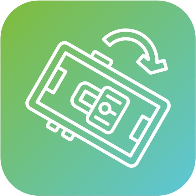 Diseño vectorial Estilo del icono de rotación de bloqueo de pantalla