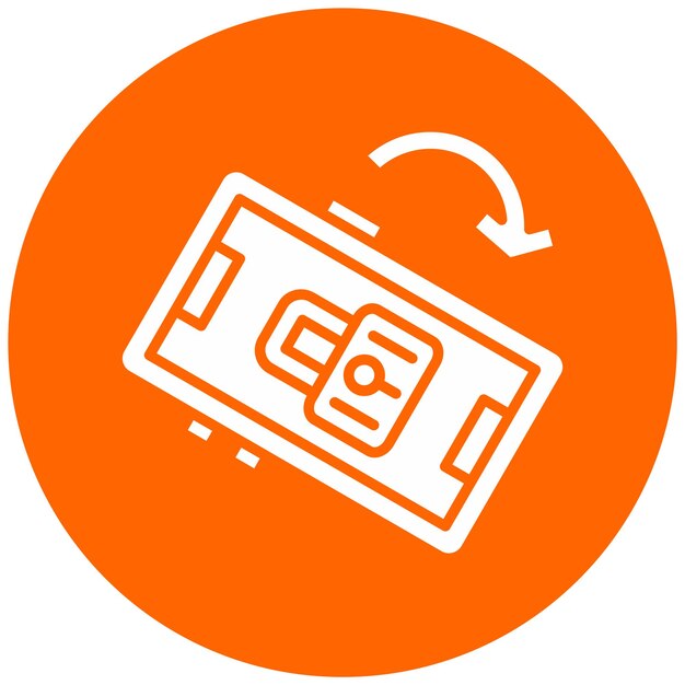 Diseño vectorial Estilo del icono de rotación de bloqueo de pantalla