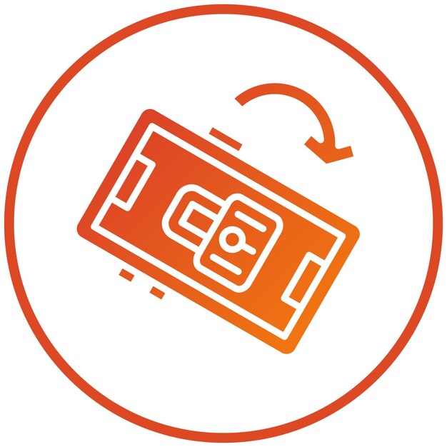 Diseño vectorial Estilo del icono de rotación de bloqueo de pantalla