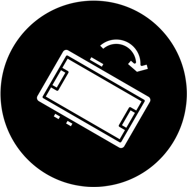 Diseño vectorial Estilo del icono de rotación de la pantalla