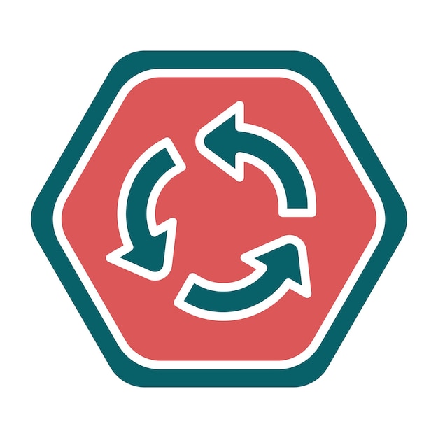 Vector diseño vectorial estilo del icono de la rotonda