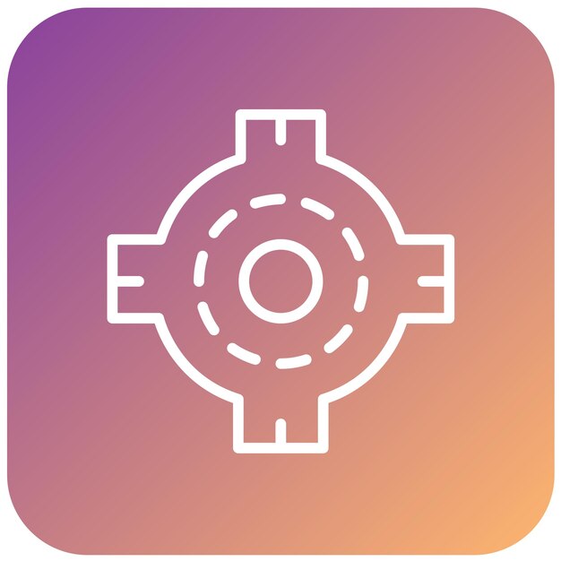 Diseño vectorial Estilo del icono de la rotonda