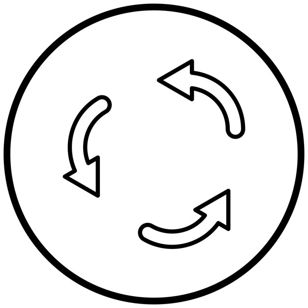 Diseño vectorial Estilo del icono de la rotonda