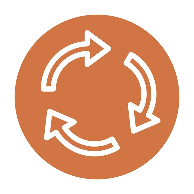 Diseño vectorial Estilo del icono de la rotonda
