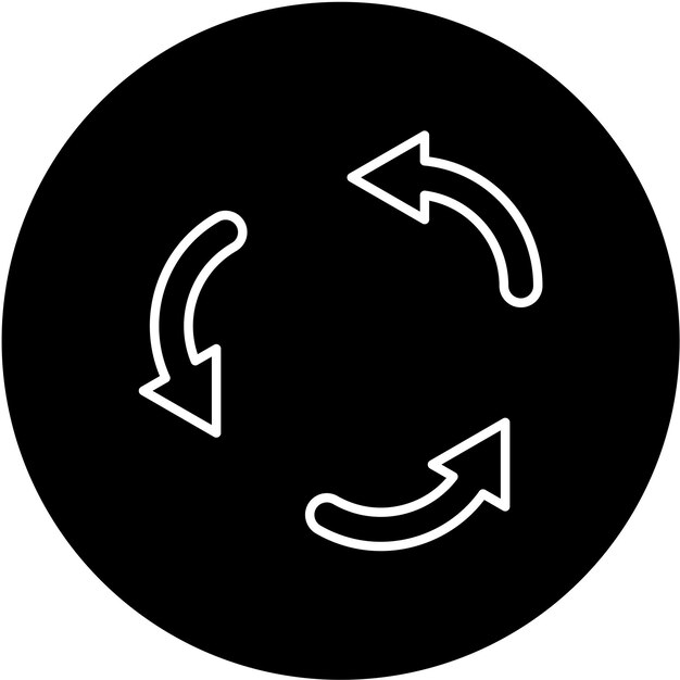 Diseño vectorial Estilo del icono de la rotonda
