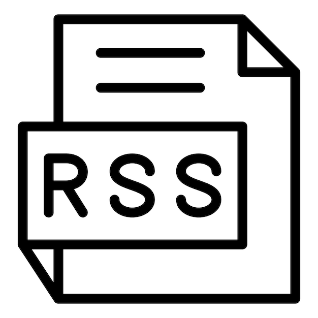 Diseño vectorial de estilo de icono RSS