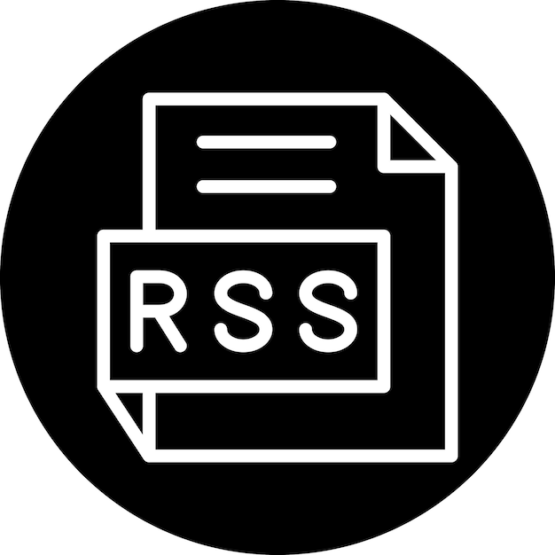 Diseño vectorial de estilo de icono RSS