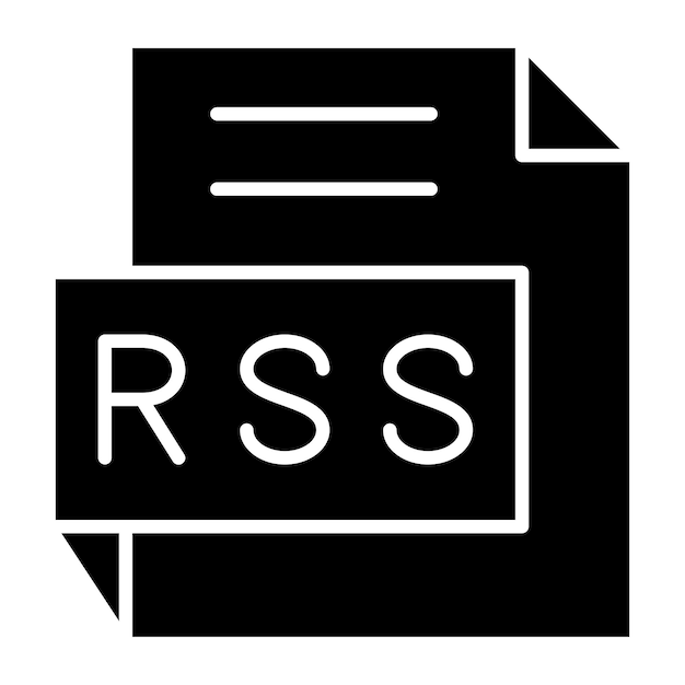 Diseño vectorial de estilo de icono RSS