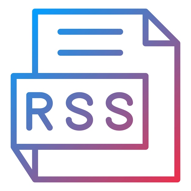 Diseño vectorial de estilo de icono RSS