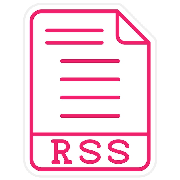 Diseño vectorial de estilo de icono RSS