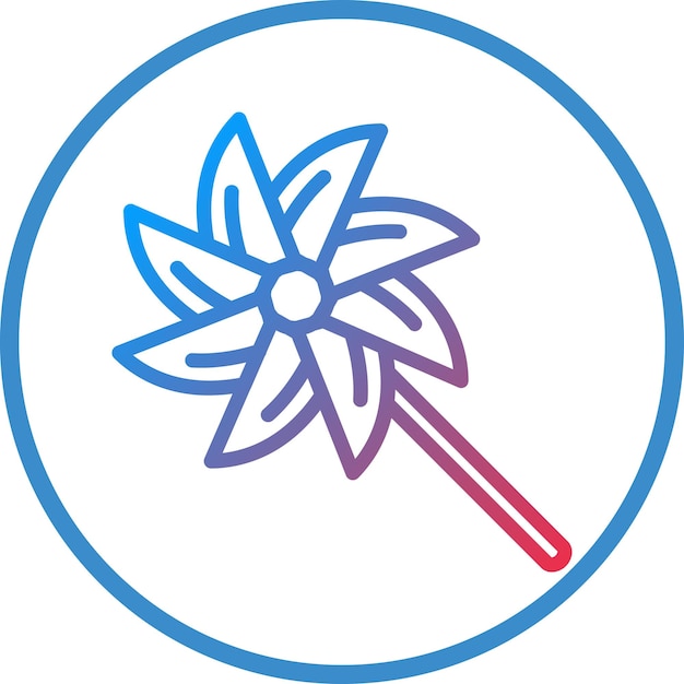 Diseño vectorial Estilo de icono de rueda de alfiler