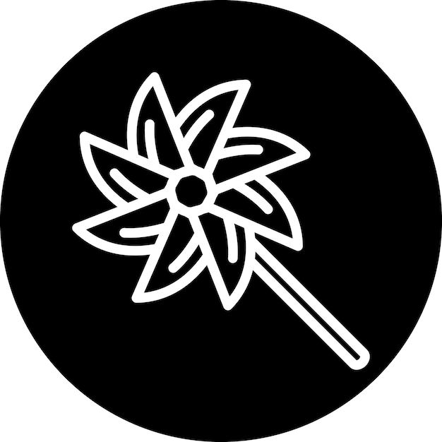Diseño vectorial Estilo de icono de rueda de alfiler