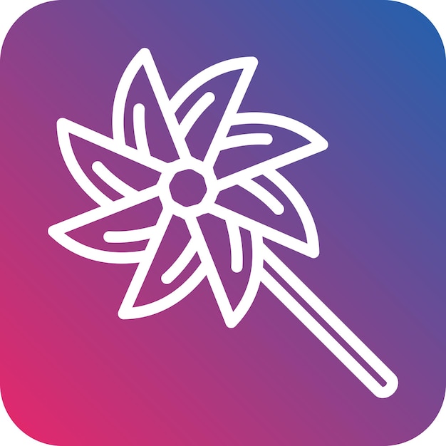 Diseño vectorial Estilo de icono de rueda de alfiler