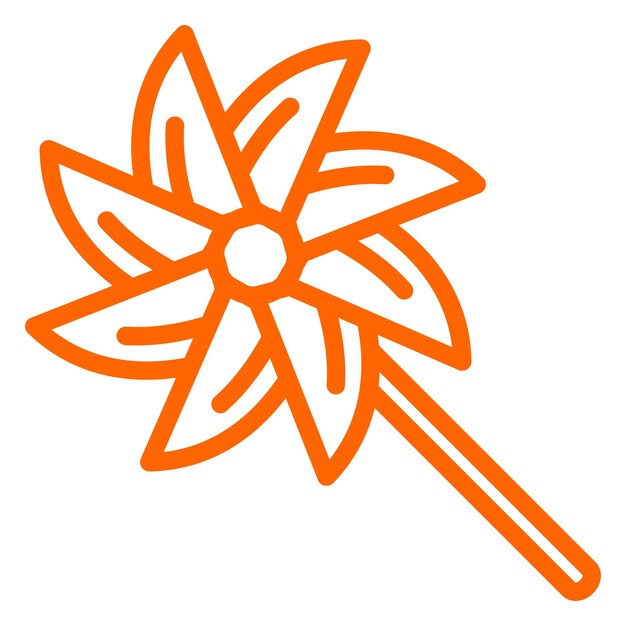 Diseño vectorial Estilo de icono de rueda de alfiler
