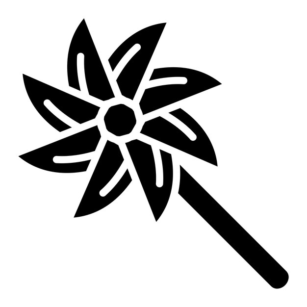 Diseño vectorial Estilo de icono de rueda de alfiler