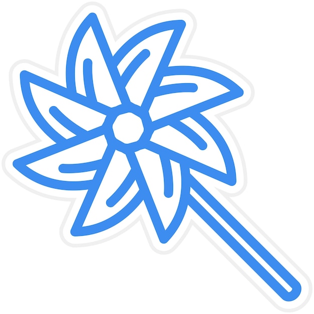 Diseño vectorial Estilo de icono de rueda de alfiler