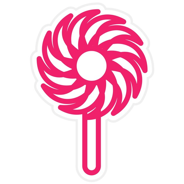 Diseño vectorial Estilo del icono de la rueda de alfiler