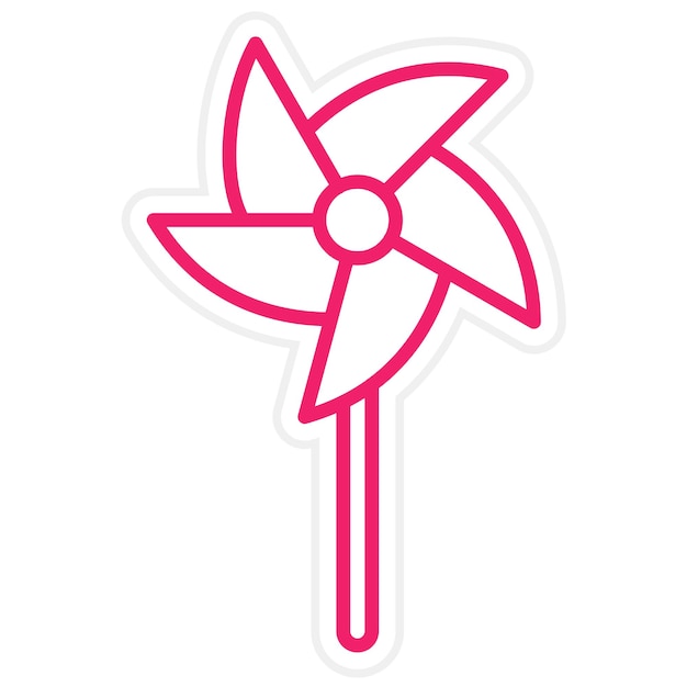 Diseño vectorial Estilo de icono de rueda de alfiler