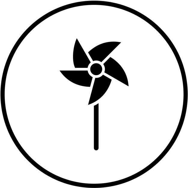 Diseño vectorial Estilo de icono de rueda de alfiler