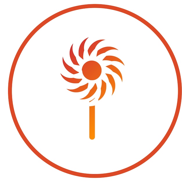 Diseño vectorial Estilo del icono de la rueda de alfiler