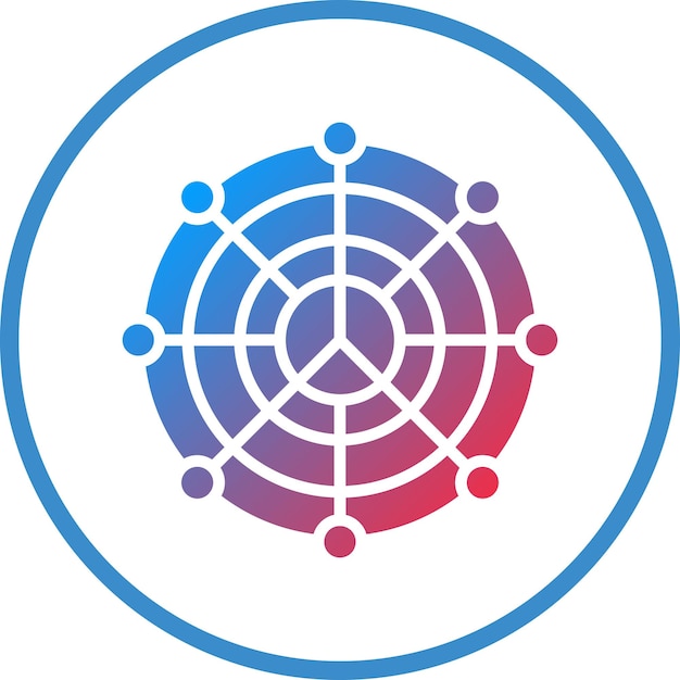 Diseño vectorial Estilo del icono de la rueda de color
