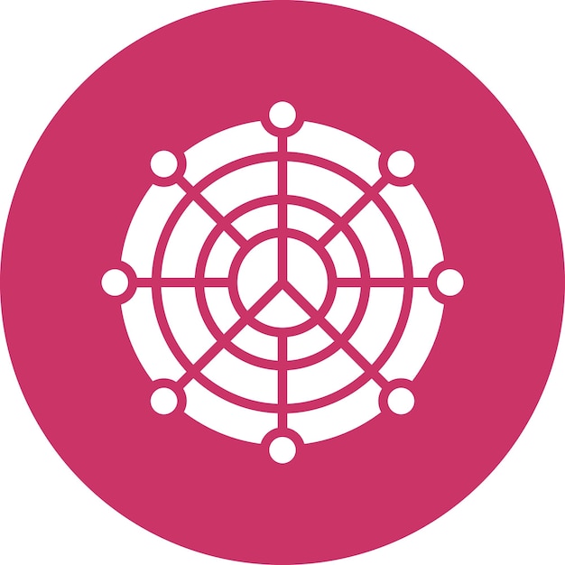 Diseño vectorial Estilo del icono de la rueda de color