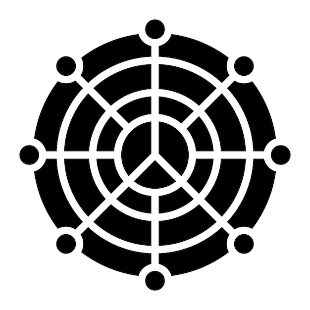 Diseño vectorial Estilo del icono de la rueda de color