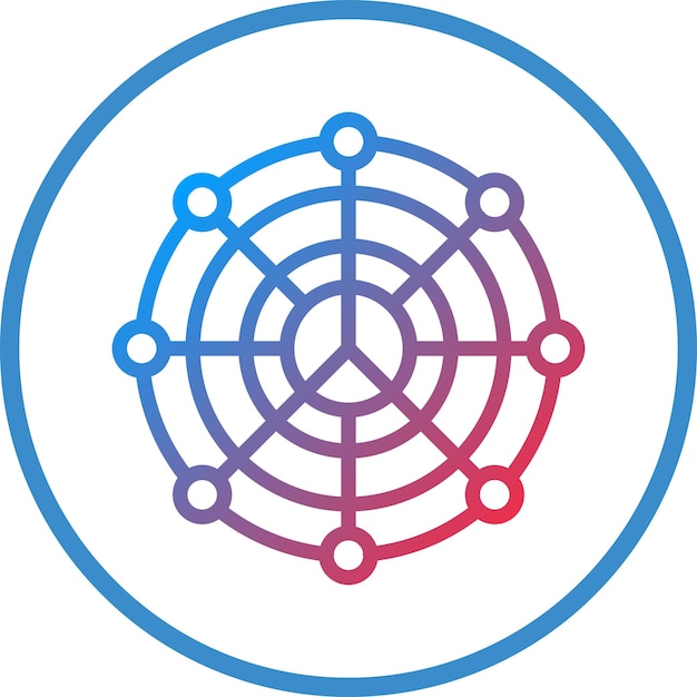 Diseño vectorial Estilo del icono de la rueda de color