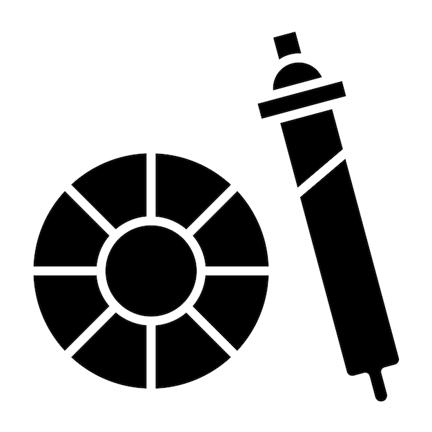 Diseño vectorial Estilo del icono de la rueda de color