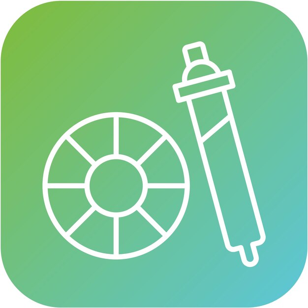 Diseño vectorial Estilo del icono de la rueda de color