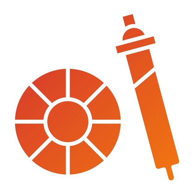 Diseño vectorial Estilo del icono de la rueda de color