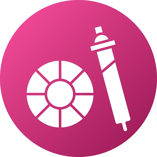 Diseño vectorial Estilo del icono de la rueda de color