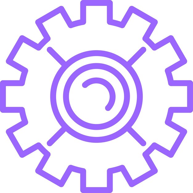 Diseño vectorial Estilo del icono de la rueda dentada