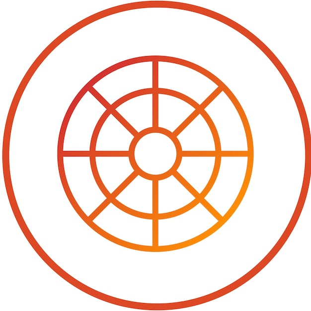 Diseño vectorial del estilo del icono de la rueda del zodiaco