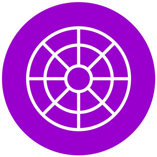 Diseño vectorial del estilo del icono de la rueda del zodiaco