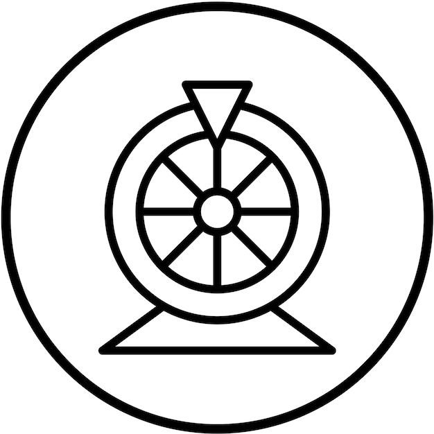 Diseño vectorial Estilo del icono de la ruleta francesa